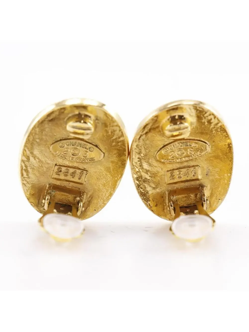 Chanel Cc Logo Clip-On Earrings Metal #208373C10B
